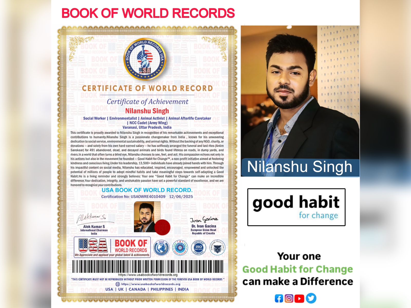 One Man, Many Souls: Nilanshu Singh’s Silent Revolution for Global Change