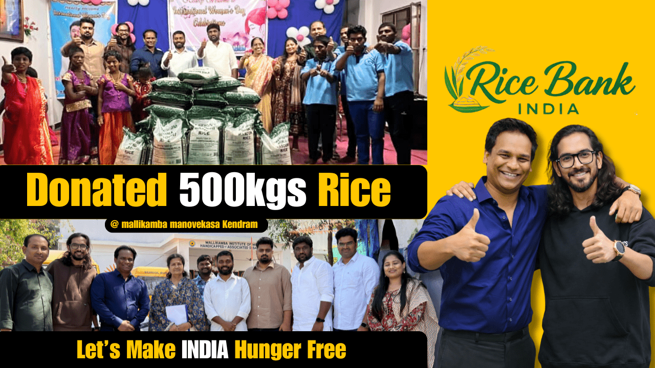 Rice Bank India Initiative by Kusum Ganji and Lokesh Arukala Begins with Rice Donation Drive in Warangal