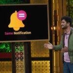 Same Notification app showing real-time notification mirroring between two smartphones